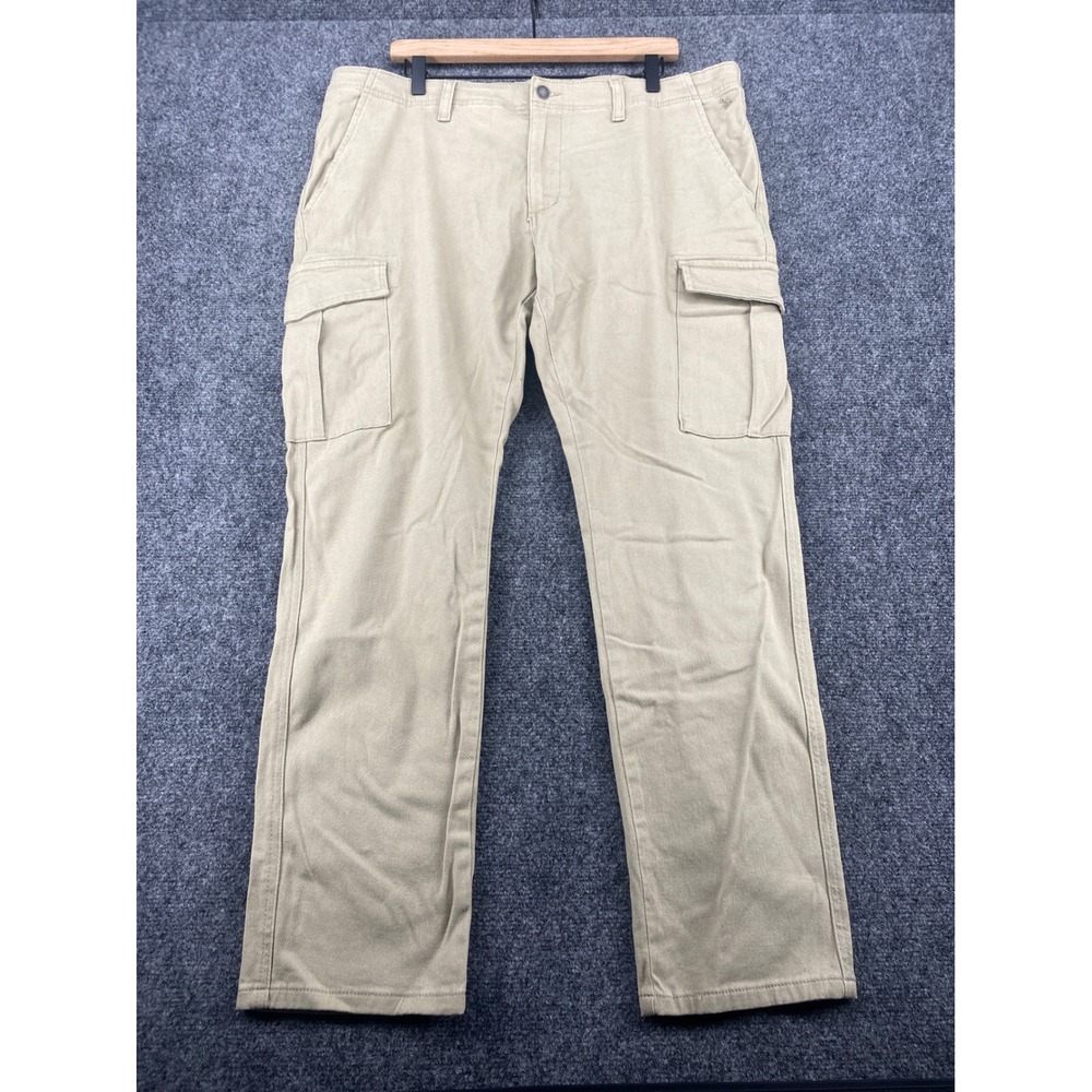 US Polo Assn Cargo Pants Mens 38x30 Khaki Tan Activate Stretch Straight Twill